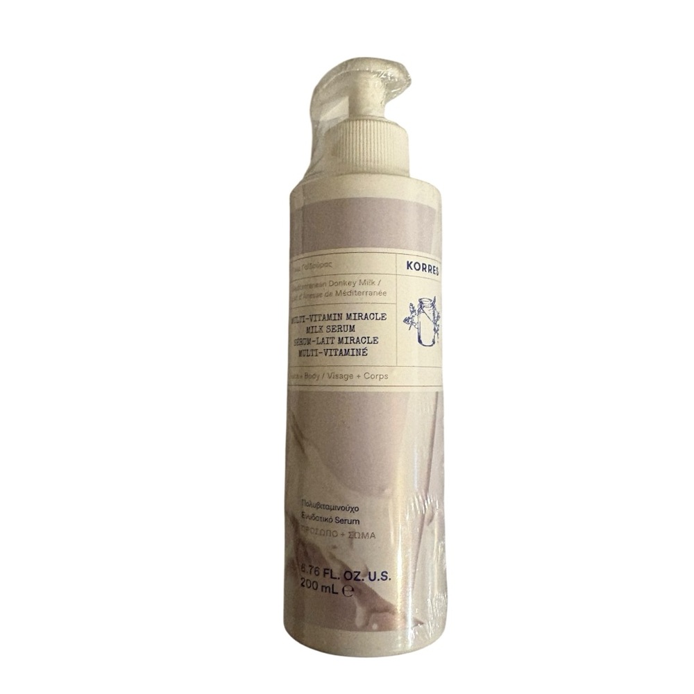 Korres Mediterranean Donkey Milk Multi-Vitamin Miracle Milk Serum 6.76oz Sealed!